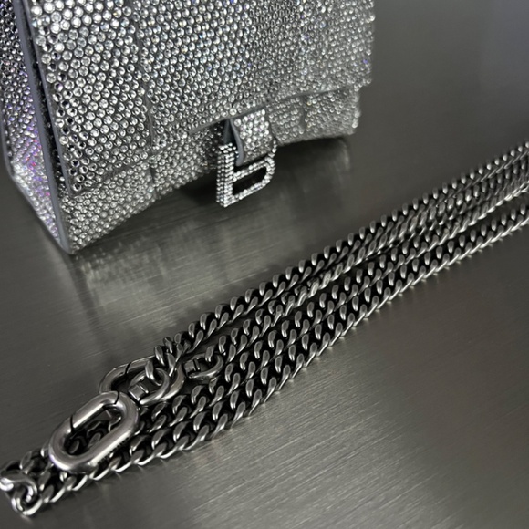 Balenciaga Hourglass Crystal-embellished mini bag - Picture 5 of 9
